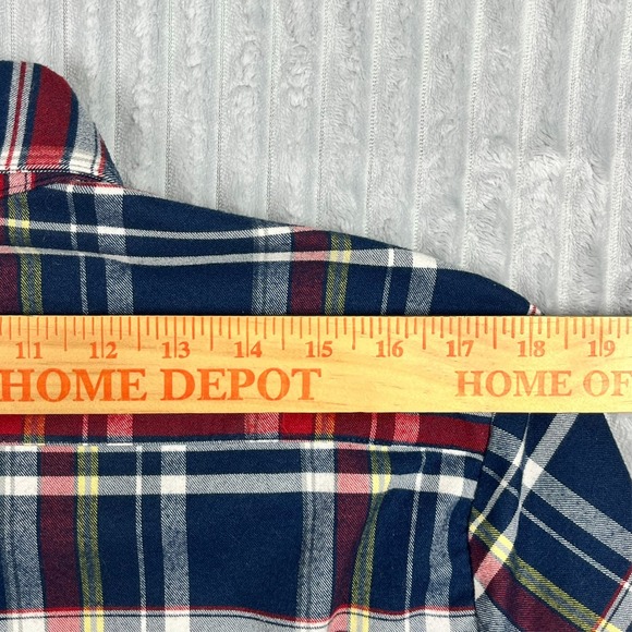 Mizzen Main Trim Fit Button Down Flannel Shirt Mens S Plaid Casual Preppy Office - Picture 9 of 11